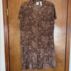 Emma James Brown Leopard Print Skirt Set